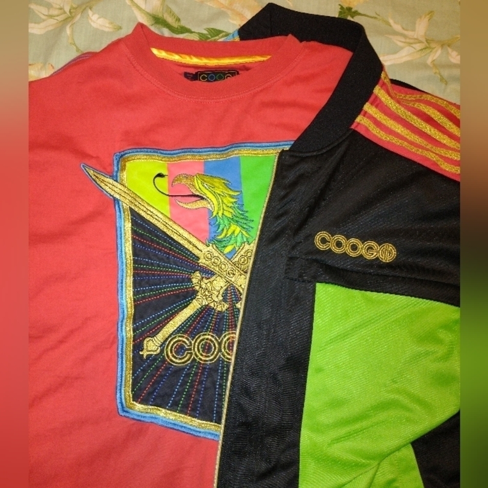 Gold Trim COOGI Bomber Jump Coat Style Track Jacket Men's XXL 2XL Outfit…